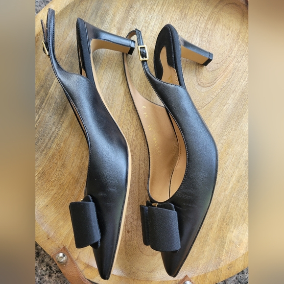 Salvatore Ferragamo Black Heels 9.5 B with Modern Elegance LIKE NEW Classc - Picture 8 of 11